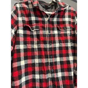 Woolrich‎ Men's Flannel Long-Sleeve Shirt Size Large Red Black